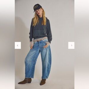 We The Free Good Luck Mid-Rise Barrel Jeans  NWT